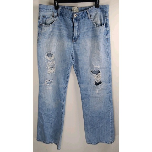 Other - Aeropostale Men's Slim Bootcut Jeans – 38x32 – Distressed – Light Wash - EUC